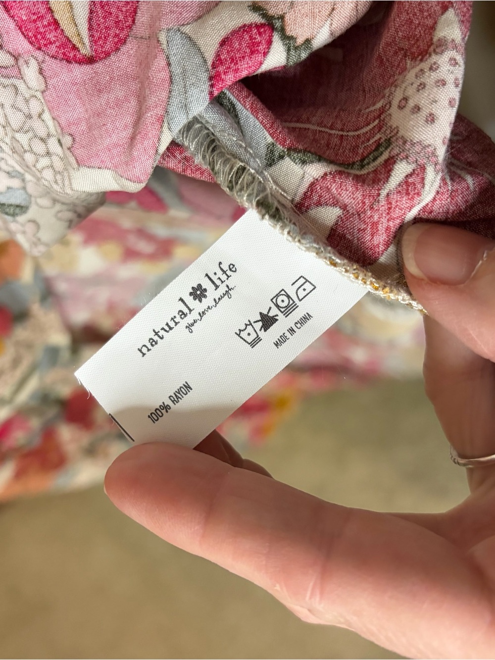 NATURAL LIFE Maxi Dress in Pink, Mustard & Green #1272 - Picture 6 of 10